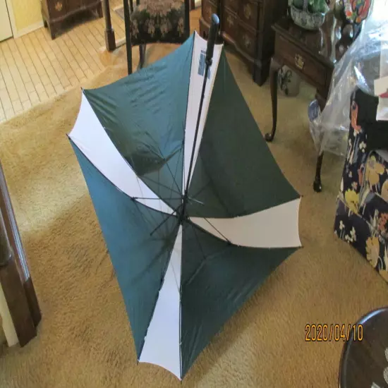  Cyclone 60" Green And White Golf Umbrella With Sleeve Double Canopy