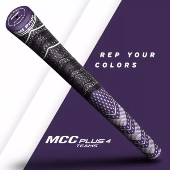 Golf Pride MCC Authentic PLUS 4 Teams STANDARD SWING CLUB GRIP PURPLE/WHITE NEW