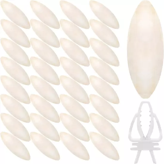 40 Pcs Cuddle Bone Cuttlefish Bone 3.0" to 3.5" Cuttlebone for Birds with 1 Para