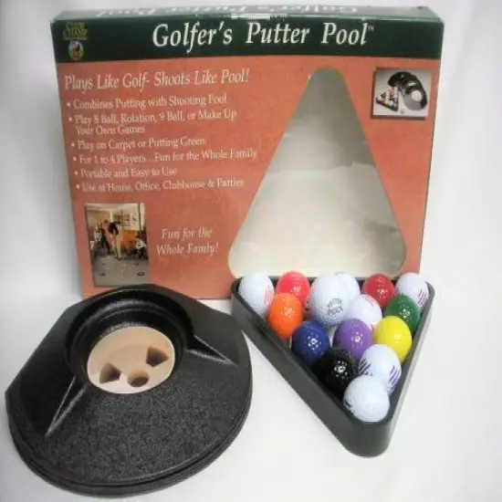 MIB GOLFER’S PUTTER POOL Game Indoor Outdoor Golf Ball Practice Club Champ Box