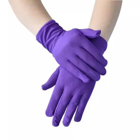 Women Satin Warm Gloves Full Finger Gloves Wedding Prom Costume 15 Colors