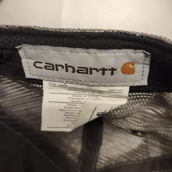 Carhartt Snap-Back Cap Cotton Mesh Gray Breathable OSFM