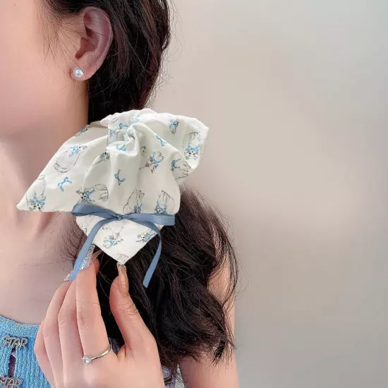 Bow knot square scarf hair band Scarf Hair Ponytail Elastic Hairband Rope~