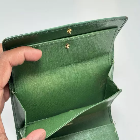 Louis Vuitton LV Epi Leather Long Wallet Green