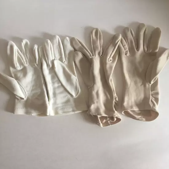 2 Pair Vintage Women Kayser Off White/Beige Gloves Size 7