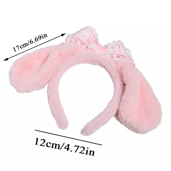 Cute Cartoon Plush Bunny Ears Hairbands Soft Rabbite Ears Headband Anime Cosplay