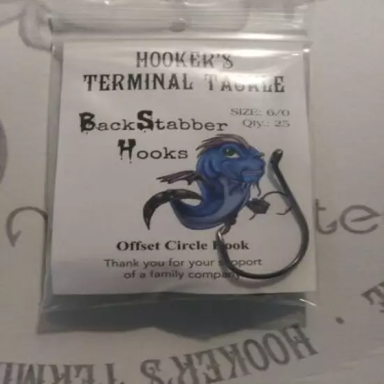 HTT BackStabber OCTOPUS CIRCLE HOOKS BLACK NICKEL Catfish/Striper Fishing