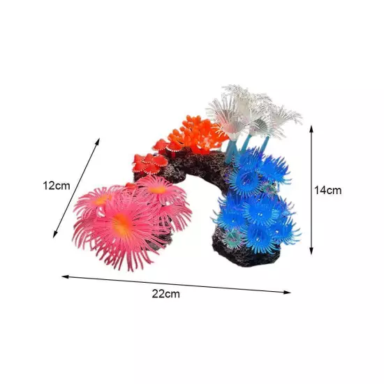 Simulated Silicone Coral Fish Tank Landscape Decoration L7Q3