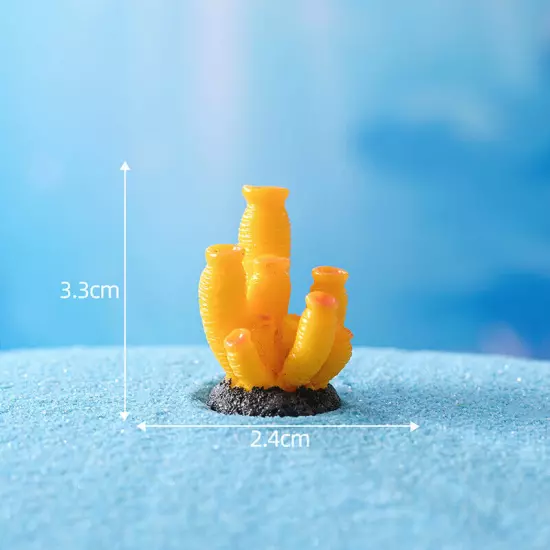 Cute Micro Colorful Artificial Coral Mermaid Resin Ornament Fish Tank Decorat Sn