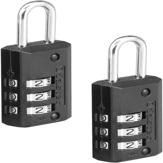 Black Set Your Own Combination Luggage Lock, Custom Combo Suitcase Padlock for T