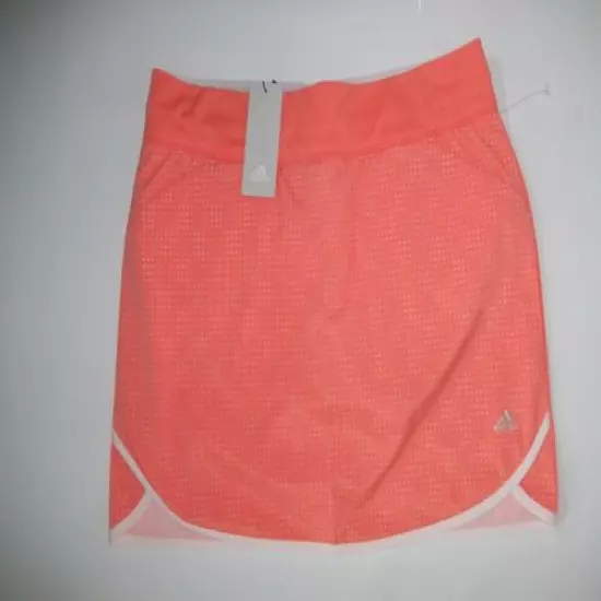 ADIDAS Ladies GOLF Pull On RANGEWEAR Coral Dot Pockets SKORTS Womens LARGE NEW