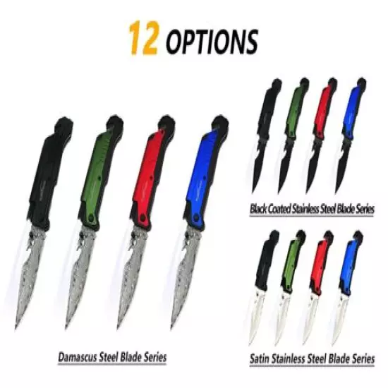 ALBATROSS 6-in-1 Damascus MultiFunction Emergency Survival Tactical Pocket Knife