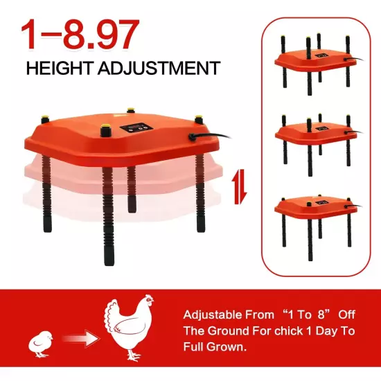 Chicken Brooder Heating Plate for Chicks and Ducklings Temperature Adjustable...