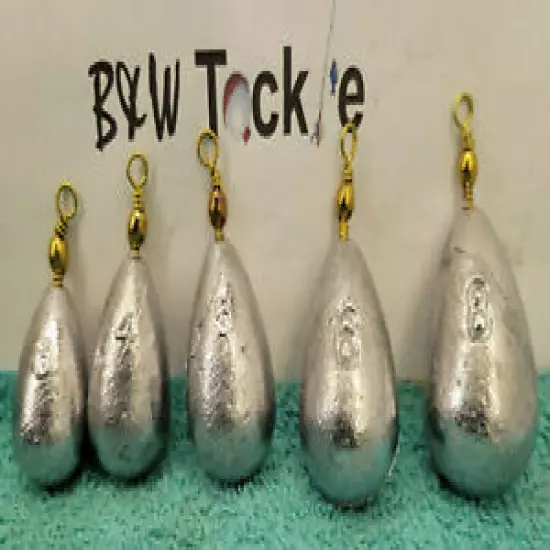 Bass Casting #3 Brass swivel Bell Lead Sinkers 3, 4, 5, 6 or 8 oz.FREE shipping