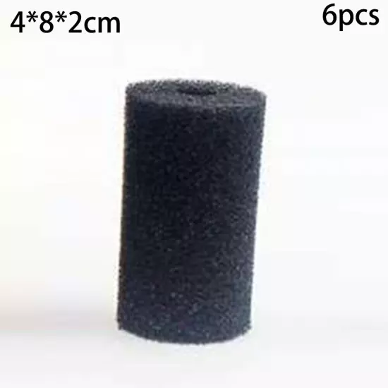 6x Overflow Filter Box Intake Round Pre-Filter Foam Sponge Fish Aquarium Replace