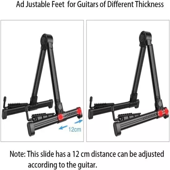 A-Frame Guitar Stand Floor Universal Alloy for Acoustic Classical Electric Bass