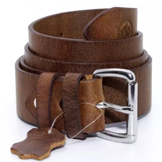 Men's Genuine Buffalo FULL GRAIN Leather Belt, 1 1/2" width, Handmade, By Amish