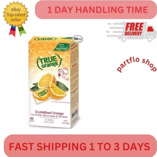 TRUE ORANGE Water Enhancer Bulk Dispenser Pack 100 Count Pack of 1 Zero Calorie