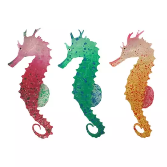 Floating jelly Seahorse Glow Effect Aquarium Fish Tank Ornament Decoration~ I3S9