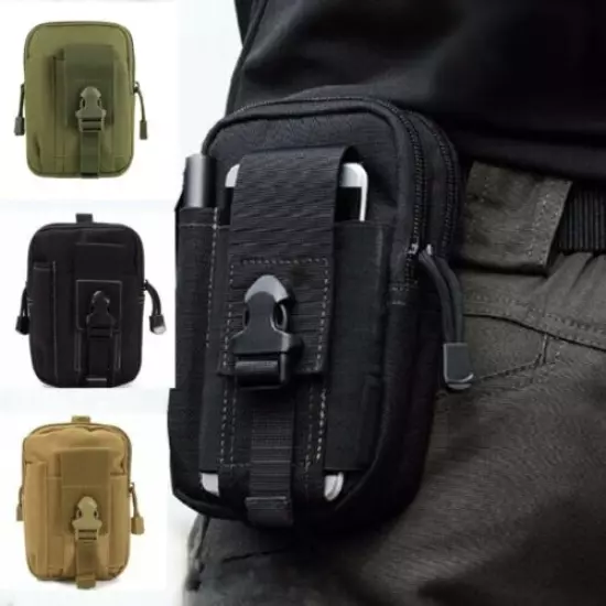 Men's Tactical Molle Pouch Belt Waist Pack Bag Small Pocket Military Waist Pack