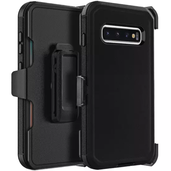 For Samsung Galaxy S10/S10+/S10e Heavy Duty Shockproof Case Cover + Belt Clip