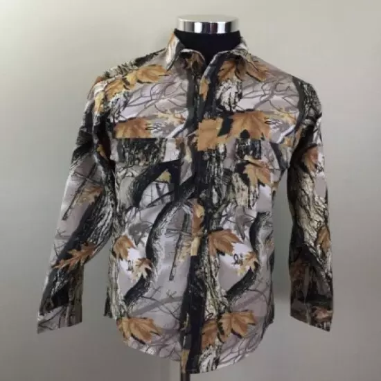 NEW Ideal Mens Sz S Camo Hunting Shirt Gods Country Camouflage USA Made Small