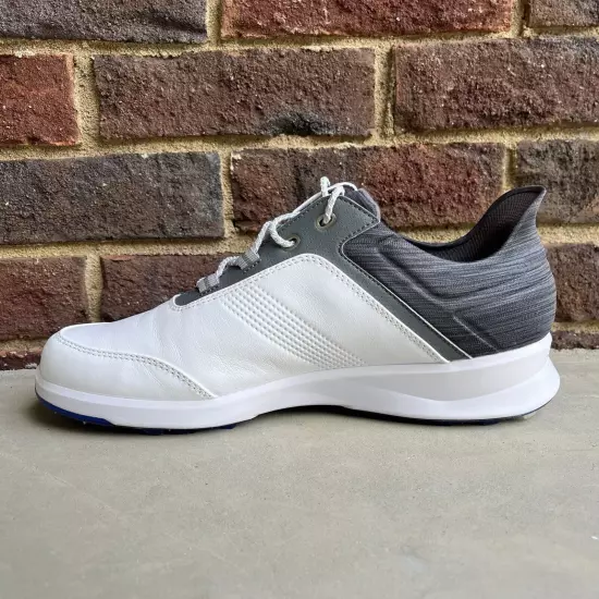 FootJoy Stratos Golf Shoes Men’s Size 9 M White Leather Spikeless EUC