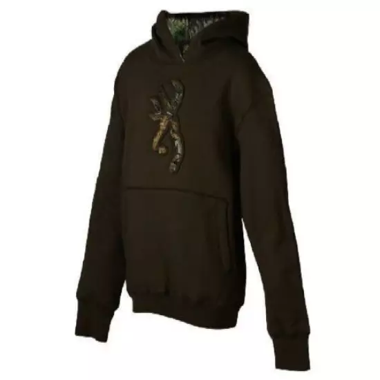 BROWNING Boys Youth BUCKMARK HOODIE Sweatshirt Pullover GREEN BROWN or BLACK New