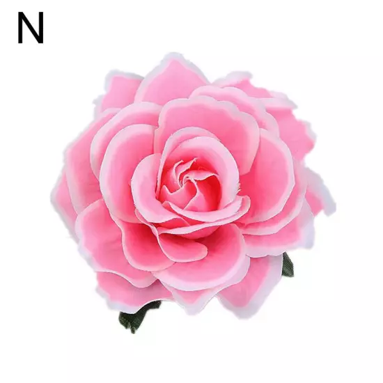 Artificial Rose Flower Hairpin Wedding Bridal Brooch Womens Hair Clip Headwear