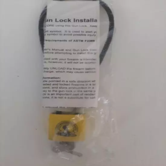 Cobra Enterprises of Utah Inc.. Gun Safety Cable Lock *Brand New* w Keys