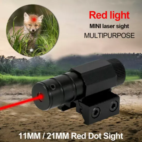 1-6x Tactical Red Laser Beam Dot Sight Scope For Gun Rail Pistol Weaver 11/20mm