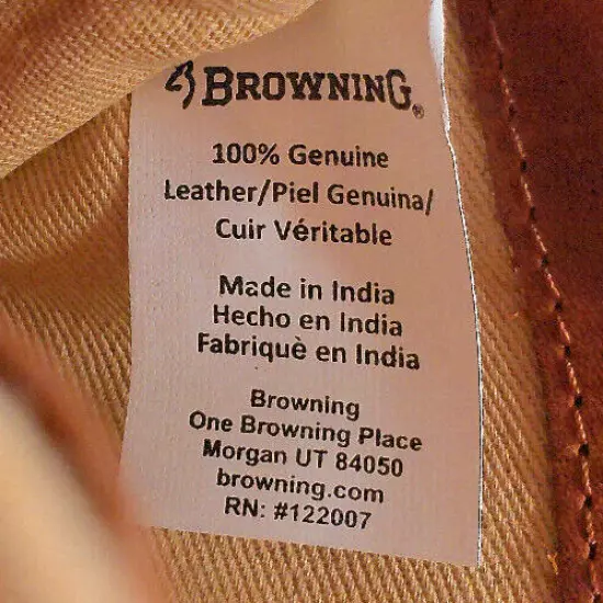 Mens Browning Leather Wallet Bi-Fold Made in India 100% Genuine Leather Exterior