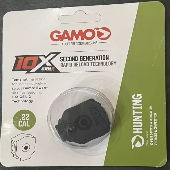 Gamo 10X GEN2 Quick-Shot magazine .22 cal Swarm Fusion and Maxxim 10X GEN2