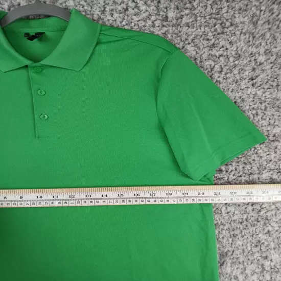 Adidas Basic Sport Polo Button Up Mens Medium Golf Shirt Green A430 NWOT