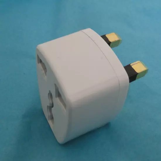 2 x EUROPE/USA/AUSTRALIA to UK GB ENGLAND AC POWER PLUG ADAPTER TRAVEL CONVERTER