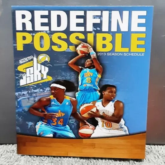 2013 Chicago Sky Womens Pro Basketball Schedule foldout