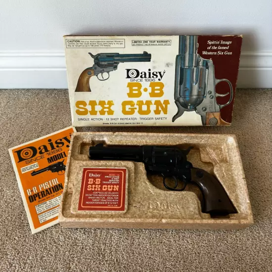 DAISY SPITTIN IMAGE SIX GUN BB PISTOL 2ND VER SINGLE ACTION MODEL 179 w/ BOX MT-