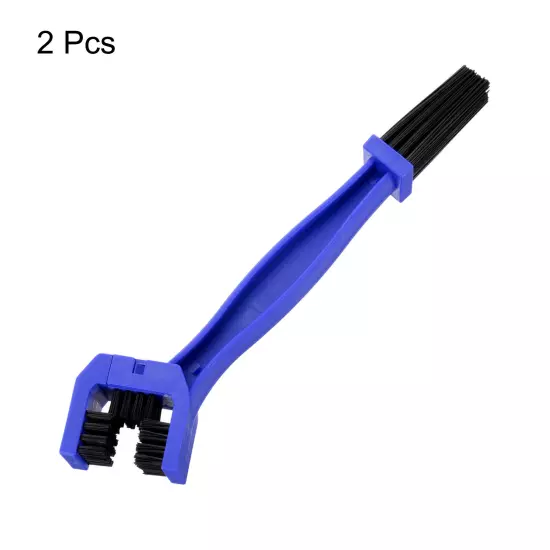 2Pcs Bicycle Chain Cleaning Tool Brush Bike Clean Brush Kit for Cleaning, Blue