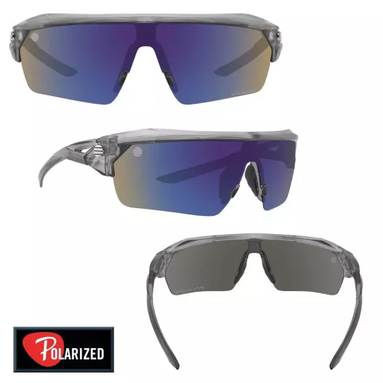 VERTX & KHAN Half Frame Premium Sport Polarized Sunglasses New Wrap Around USA