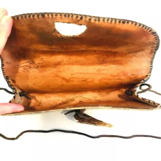 Mountain Man Style Parfleche Medicine Bag, Authentic Looking Design on Rawhide