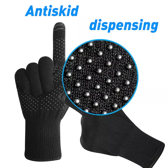 EvridWear Men Women Merino Wool Knit Liner Gloves Finger/Fingerless/Touchscreen