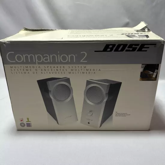 BOSE Companion 2 Multimedia Speaker System Cables Instructions Box