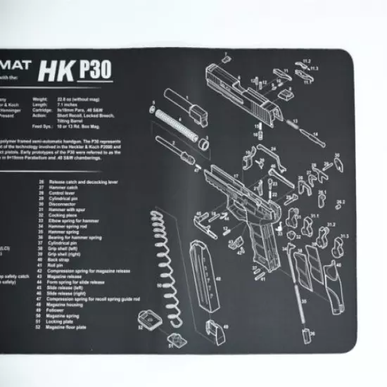 HECKLER & KOCH HK P30 ARMORERS BENCH CLEANING MAT H&K P30 LEM P30L LONGSLIDE NEW