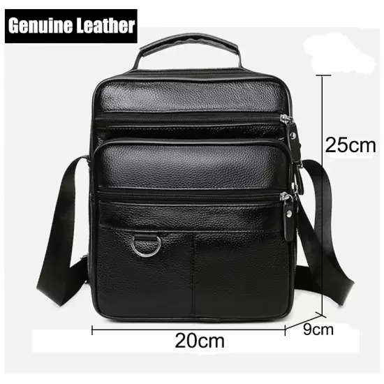 Large-Capacity Shoulder Bag Leather Men'S Messenger Bag Business Commuter Handba