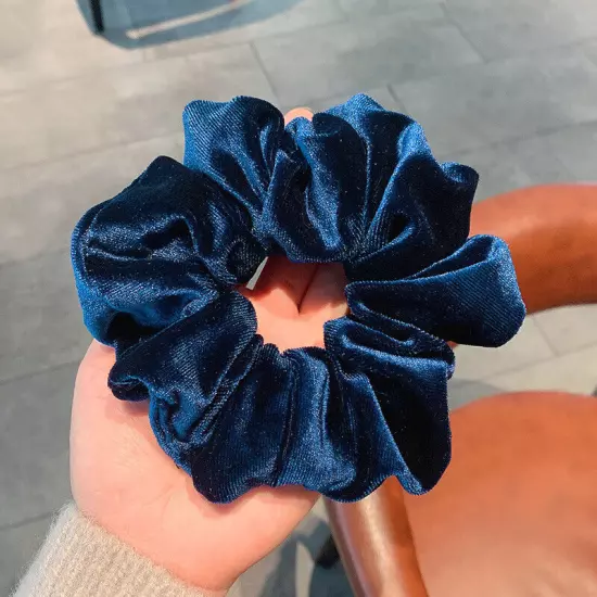 Oversized Velvet Scrunchies Women Solid Rubber Bands Ponytail Elastic Hair Ties