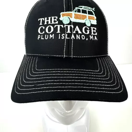 Richardson 112 Trucker Hat Snapback Black/White The Cottage Plumb Island, MA