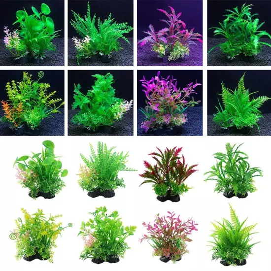 Artificial Underwater Plants Aquarium Water Plant Fish Tank Landscape Deco NEW~