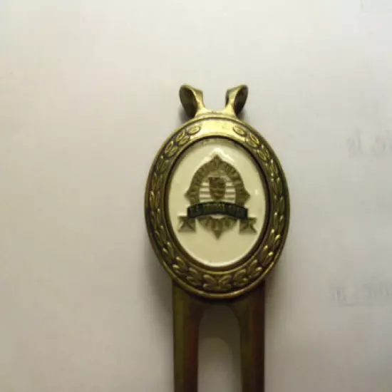 Vintage Golf Design Brass Divot Tool Money Clip Ball-Marker USA patent