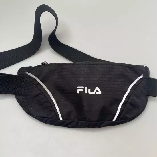 FILA Retro Fanny Pack Unisex Adjustable Strap Black & Silver