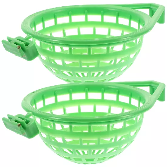 2Pcs Canary Nest Hollow Hanging Cage Nesting Bowl for Finch, Parrot, & Canary